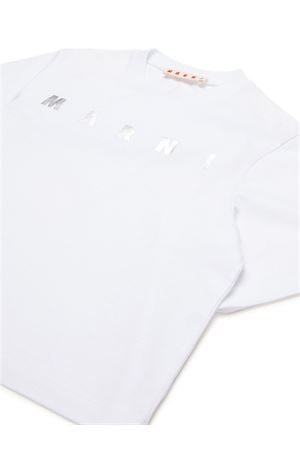 white cotton tshirt MARNI KIDS | M01317M00HZ0M100